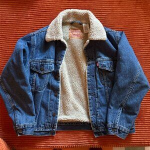 Levi sherpa lined mens trucker jacket